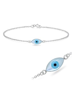 Huge Evil Eye Silver Bracelet BRS-206